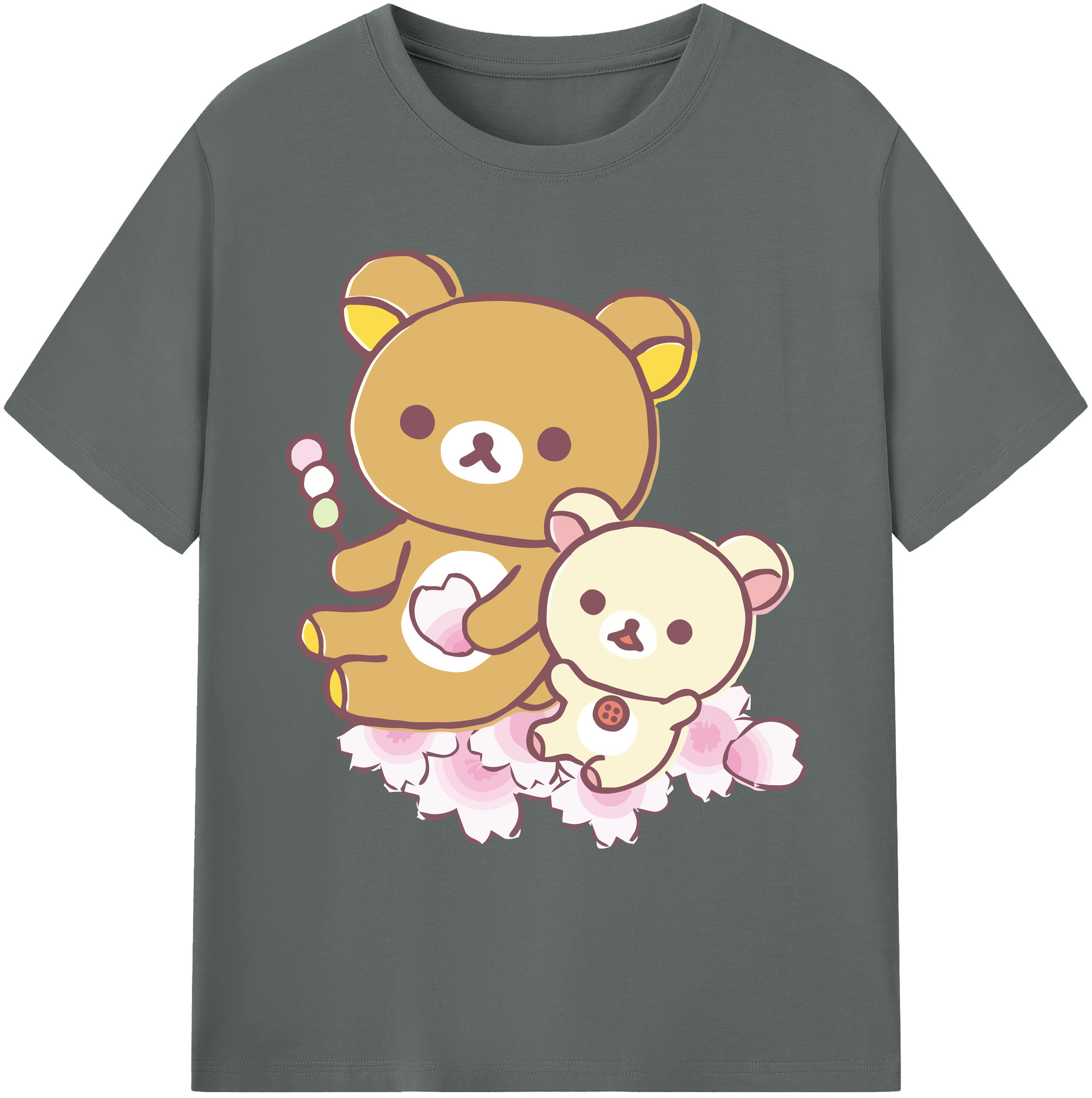 （画像用） リラックマ リラックマ キイロイトリ Rilakkuma Korilakkuma Kiiroitori 綿100％ メンズ半袖Tシャツ｜肌触りやわらか＆通気性